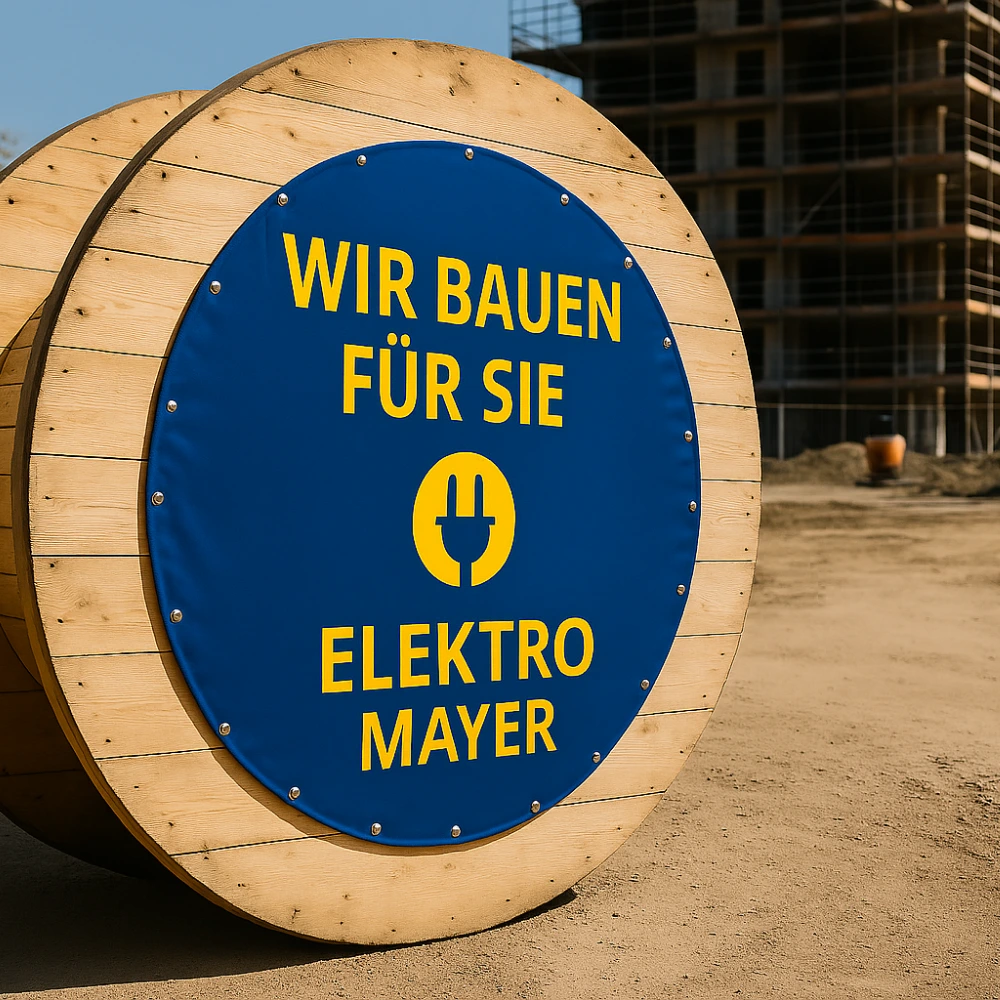 Runde Banner - z.B. für Kabeltrommeln